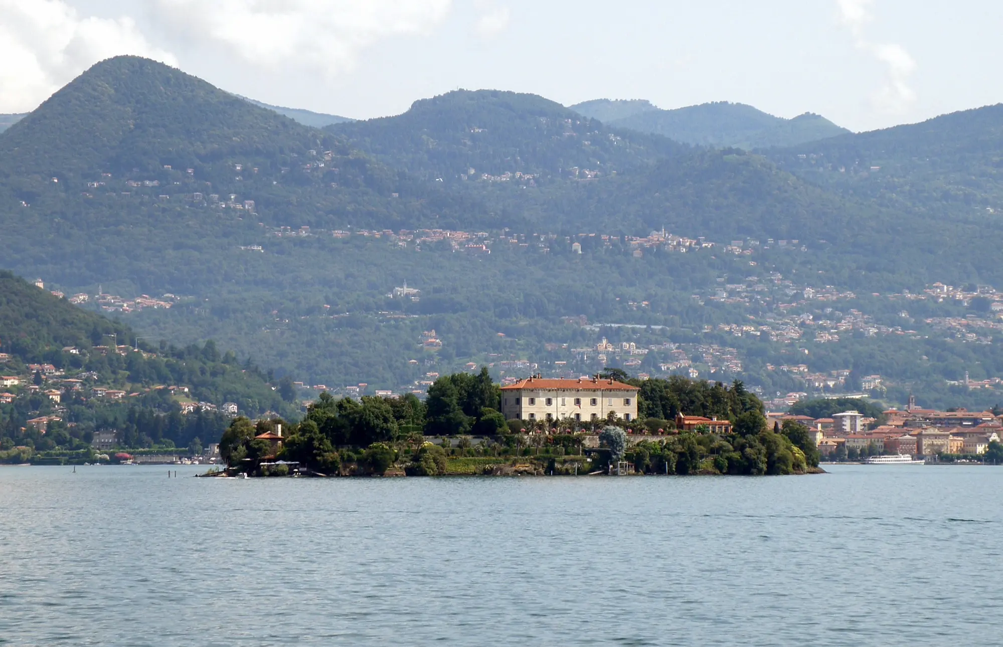 Isola Madre and its palace seen from the water of Lake Maggiore